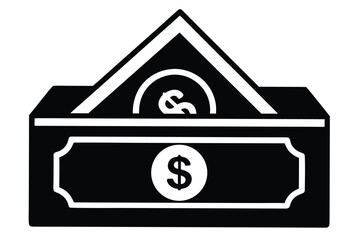 cash donation vector icon