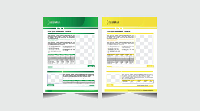 Technical Data Sheet Flyer Template Design, Data Sheet
