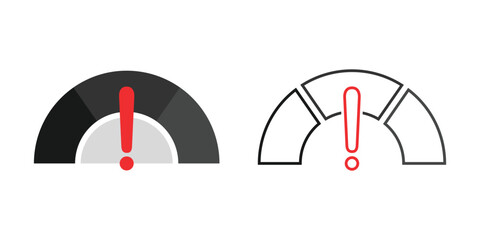 Warning scale icon. Illustration vector