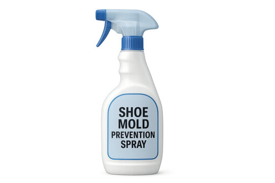 Shoe mold prevention spray bottle isolated on transparent background