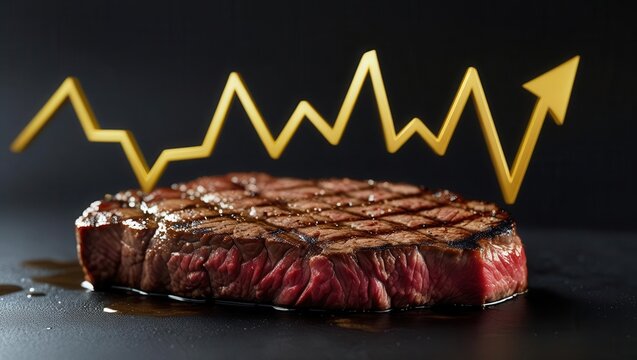 Grilled steak market trends culinary insights food photography studio environment gourmet concept