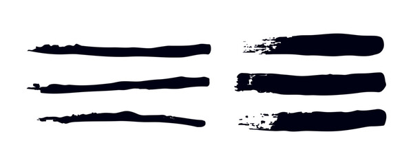 Vector grunge elements. Set of grungy hand drawn backgrounds, frames isolated on white. Chinese, Japanese, Korean ink brush strokes. vector modern