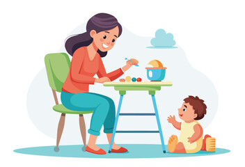 A mother and her child are enjoying a fun activity together painting colorful eggs for easter celebration