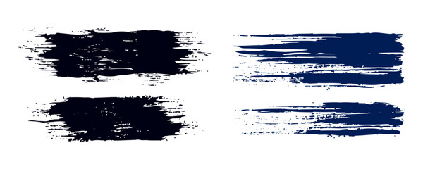 Brush strokes vector. Set of text boxes. Paintbrush collection. Grunge design elements. Dirty texture banners. modern. eps10