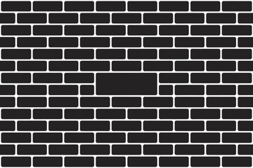 Black brick wall pattern with rounded edges creates a modern texture.