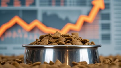 Analyzing pet food trends market research data visualization business environment indoor setting