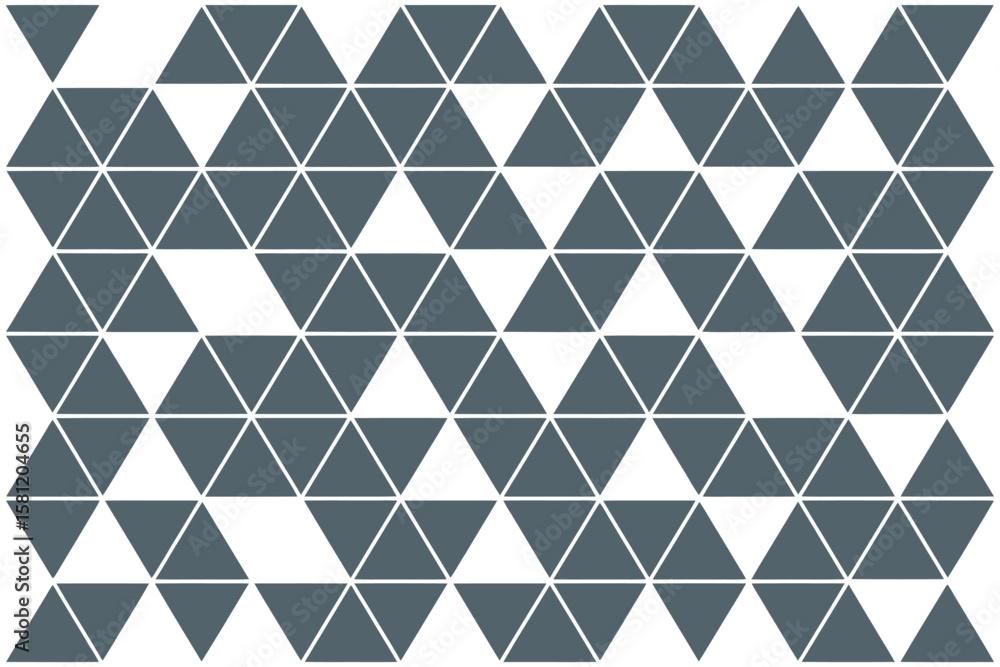 Poster geometric pattern features gray triangles with white lines design.
