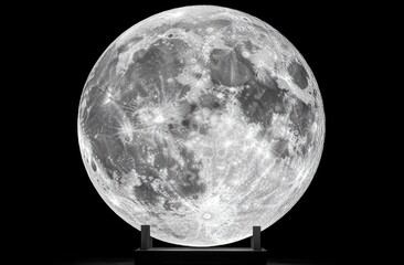 Full moon graphic on dark background