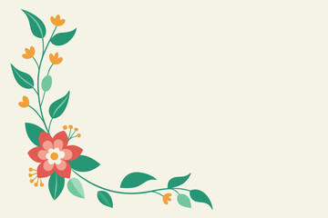 frame with flowers and birds