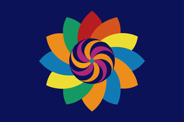 abstract background with colorful flowers