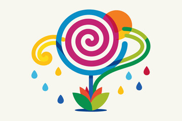 abstract colorful background with hearts