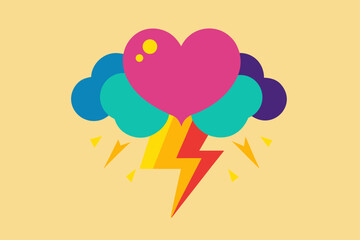 vector illustration of a colorful heart