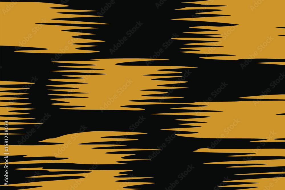 Poster abstract golden pattern with jagged lines creates a modern design.