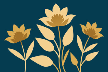 vector illustration of yellow flower