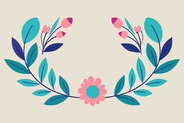 vector illustration of a decorative wreath