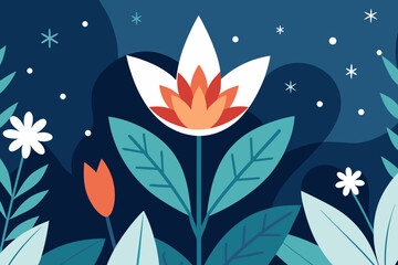 abstract floral background with flowers