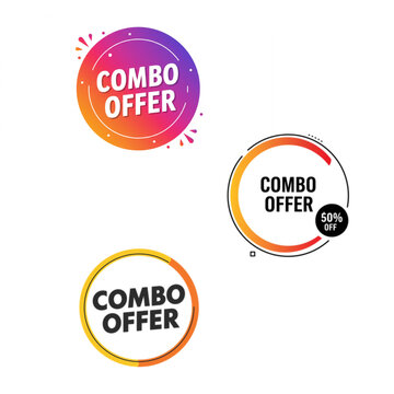 Attractive promotional marketing graphic featuring combo offer message with varied designs ideal for online sales promotion.