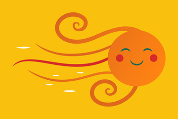 funny cartoon sun