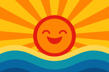 summer sun vector illustration