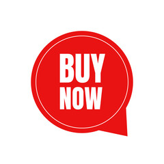 Buy Now Red Speech Bubble - Commerce Marketing