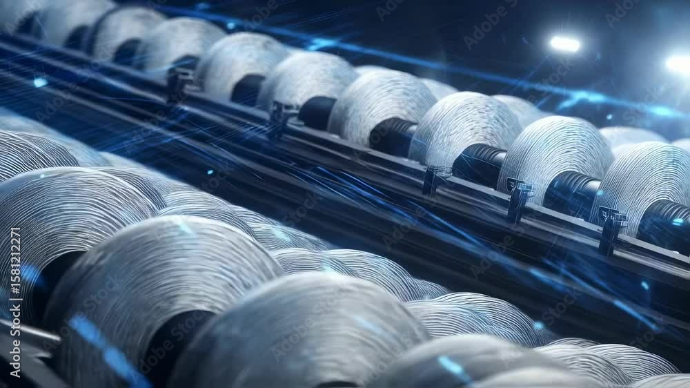 Aufkleber fiber optic cables being produced on a modern production line highlight the intricate process of cre