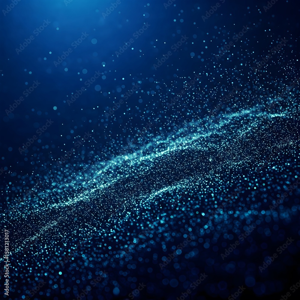 Aufkleber abstract blue particle wave background texture design for digital art projects and website design