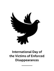 Obraz premium International Day of the Victims of Enforced Disappearances A Dove of Peace