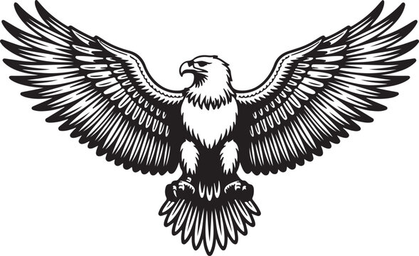 Majestic Eagle Wings Spread Wide A Powerful Symbol of Freedom and Strength