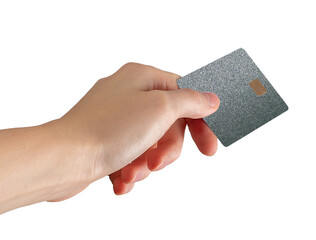 Closeup purchase. Arm showing card, chip detail, finance concept, salary, credit, profit, commerce,
