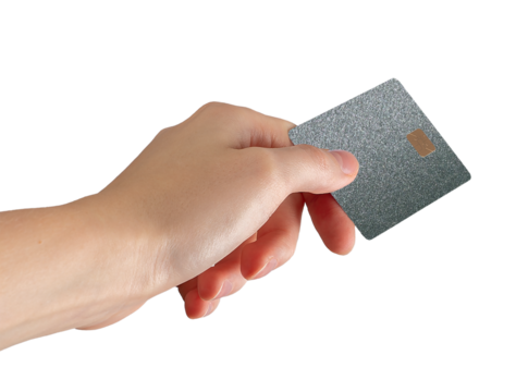 Closeup purchase. Arm showing card, chip detail, finance concept, salary, credit, profit, commerce,