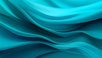 Obraz premium Abstract teal flowing fabric