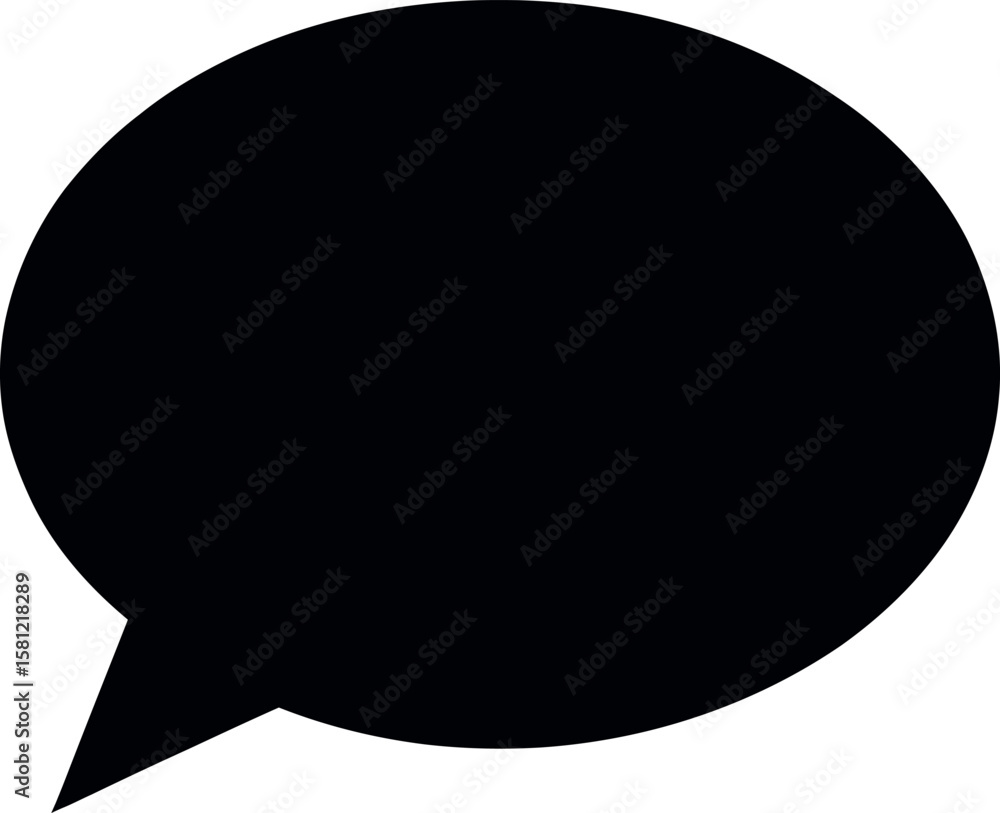 Poster speech bubble silhouette symbol of communication and dialogue on white background a versatile elemen