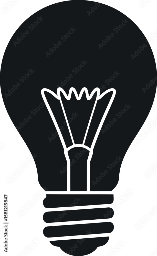 Poster illuminating ideas a symbol of innovation and creativity a bright lightbulb icon for inspiration and