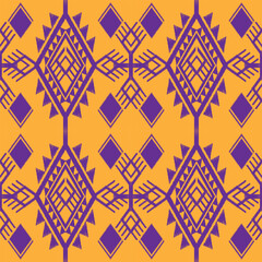 retro vintage ikat ethnic batik boho aztec tribal ancient pattern seamless background for fashion fabric and textile,2d illustration