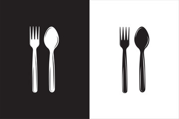 Food icon. Fork, knife spoon sign set. Breakfast lunch dinner icon. Menu sign. Cafe icon set.