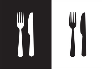 Food icon. Fork, knife spoon sign set. Breakfast lunch dinner icon. Menu sign. Cafe icon set.