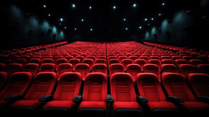 movie theater or cinema empty auditorium, no logos, no brands