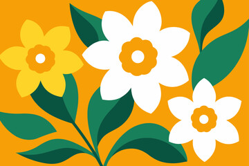 Seamless yellow floral pattern with sunflowers, a vibrant nature illustration perfect for textile design or summer decor