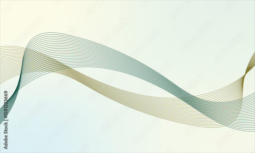 Poster abstract wave pattern created by thousands of small dots forming an elegant curve