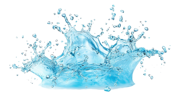 Captivating Splash: A mesmerizing display of a water splash, showcasing the fluid dynamics of water droplets in a photorealistic composition.