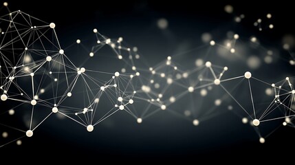 Fototapeta premium a stylized representation of a network or abstract structure is presented against a dark gradient background