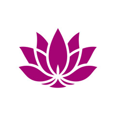  elegant flower lotus purple ornament logo.