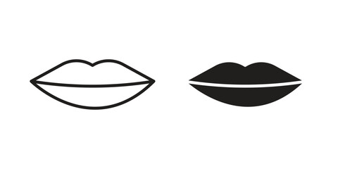 Thin lips icon. Sign design vectors pack