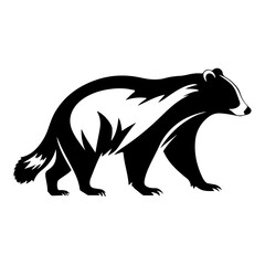 Stylized Badger Wildlife Vector Illustration