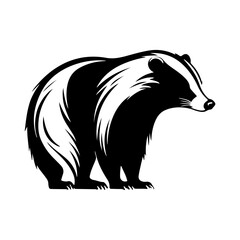 Stylized Badger Wildlife Vector Illustration © MstSonia
