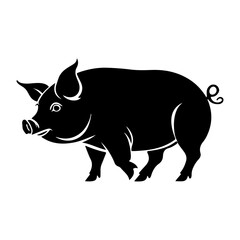 Cute Happy Piglet Cartoon Vector Illustration