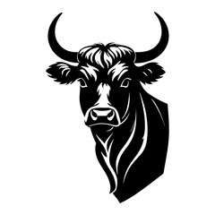 Powerful Bull Head Mascot Vector Illustration
