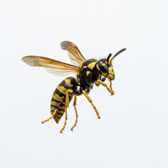 wasp isolated on white background