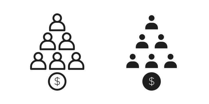 Ponzi scheme icon. Sign design vectors pack