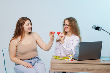 Nutritionist and Client Motivating Each Other for Weight Loss and Healthy Lifestyle Support